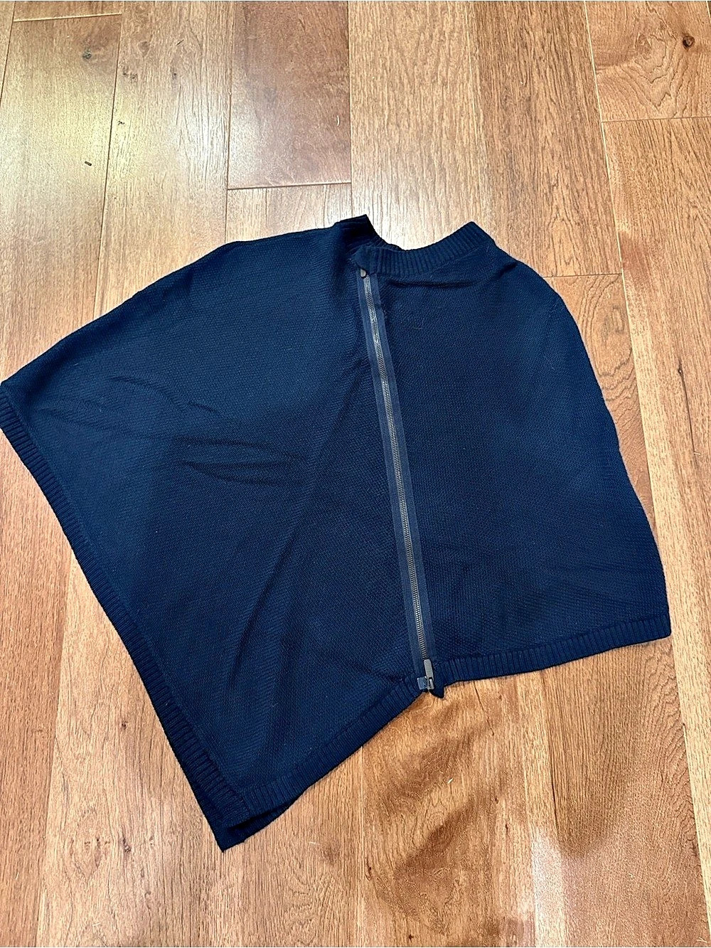 lululemon On The Go Poncho Merino Wool Knit navy blue